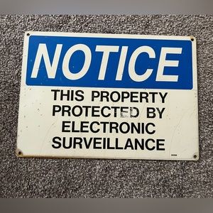 Metal Trespassing Sign